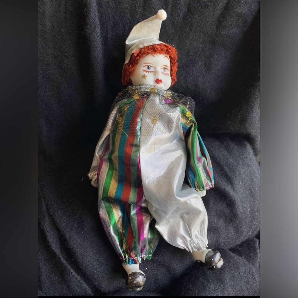 Vintage Cute Clown moveable hands & legs unused